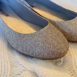 Lower East Side Glitter Flats, Sz 7.5